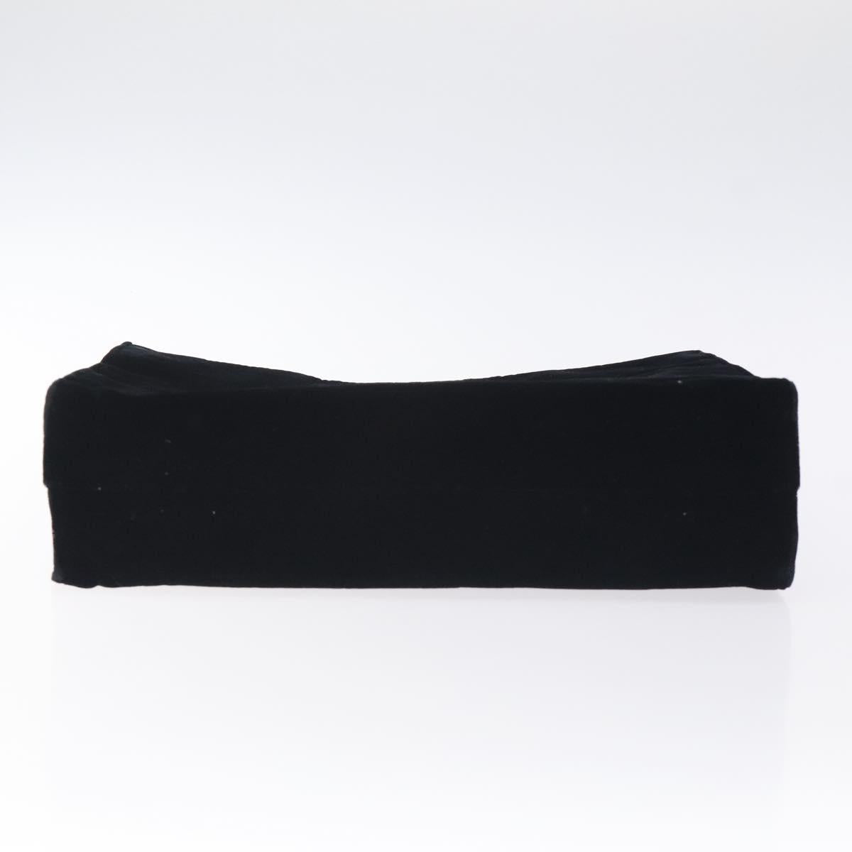 PRADA Hand Bag Velor Black Auth 125802