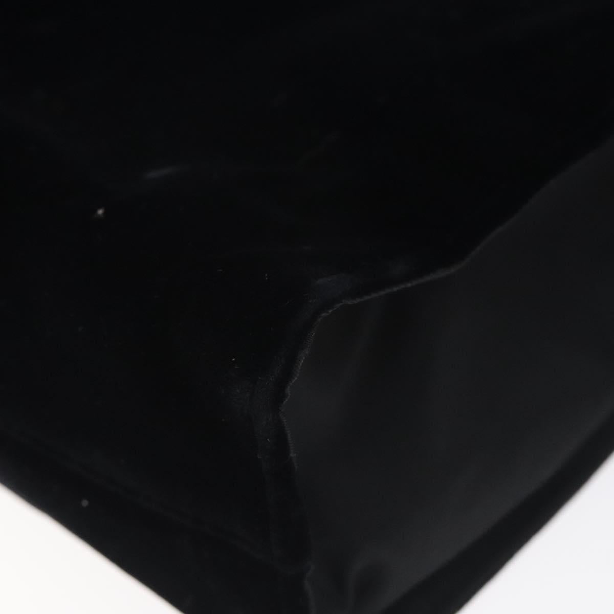 PRADA Hand Bag Velor Black Auth 125802