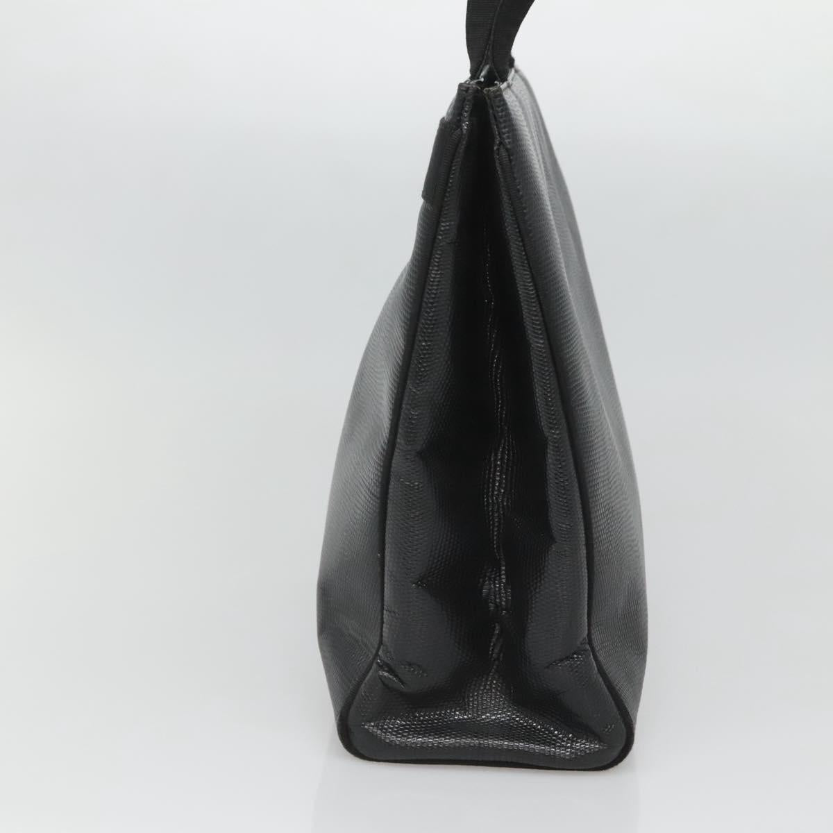 Salvatore Ferragamo Tote Bag Leather Black Gold Auth 125813
