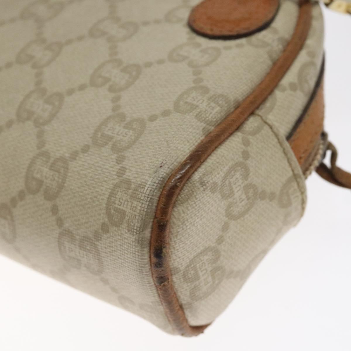 GUCCI GG Plus Supreme Shoulder Bag PVC Ivory Gold Auth 125814