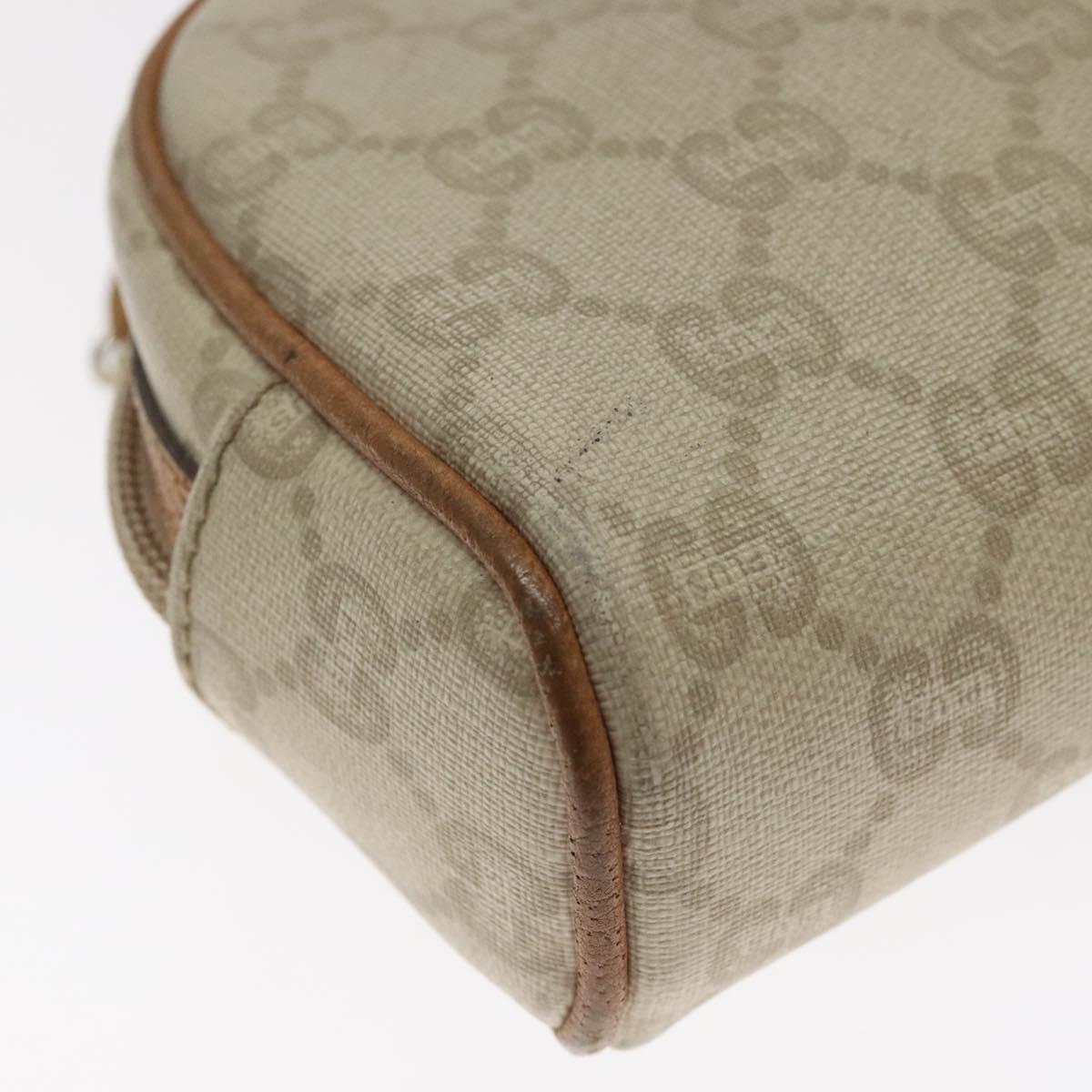GUCCI GG Plus Supreme Shoulder Bag PVC Ivory Gold Auth 125814