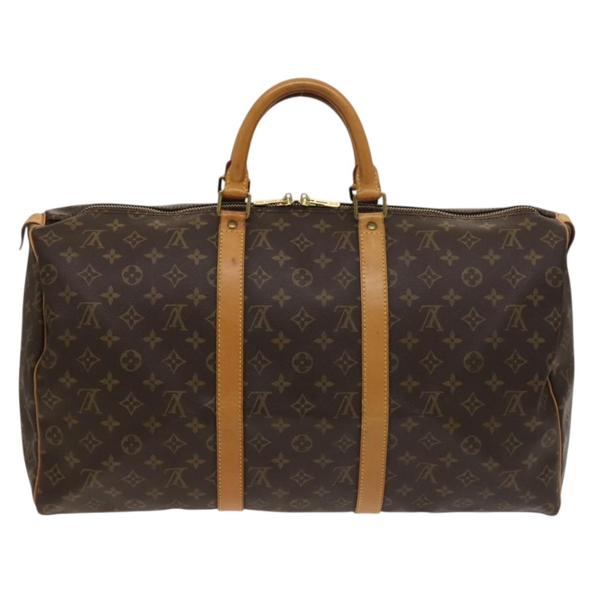LOUIS VUITTON Monogram Keepall 50 Boston Bag M41426 LV Auth 125834