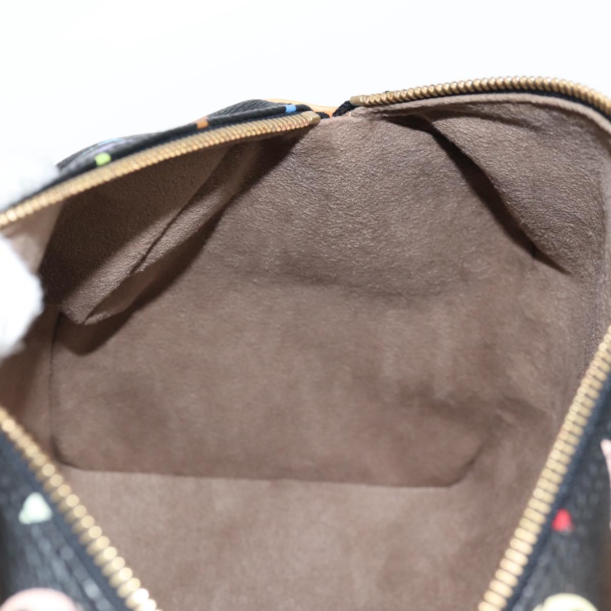 LOUIS VUITTON Monogram Multicolor Speedy 30 Hand Bag Black M92642 Auth 125838V