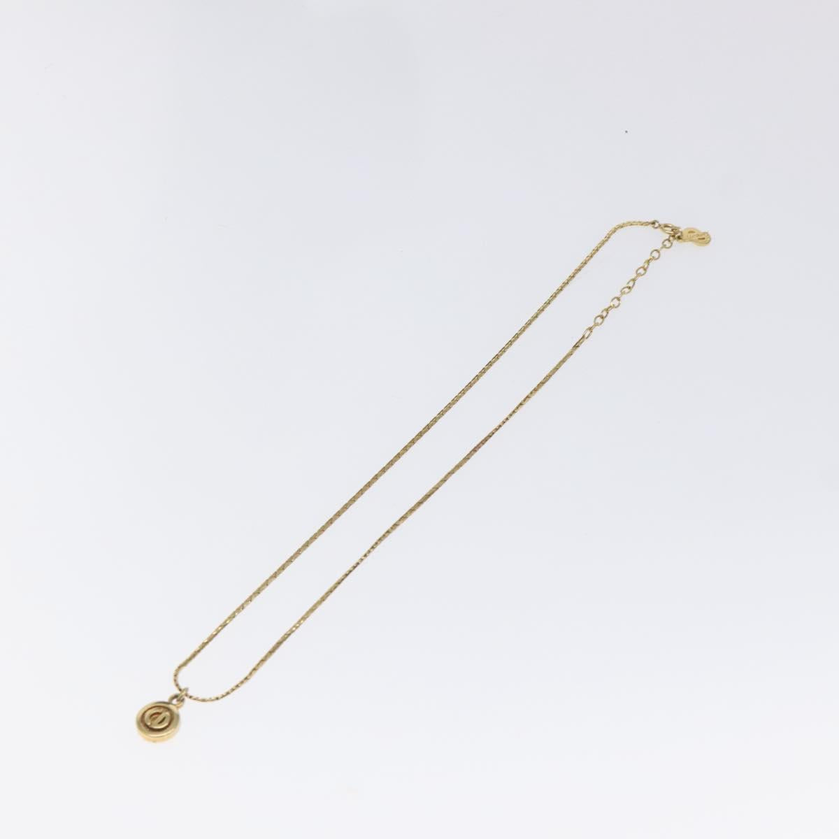 Christian Dior Necklace metal Gold Tone Auth 125849