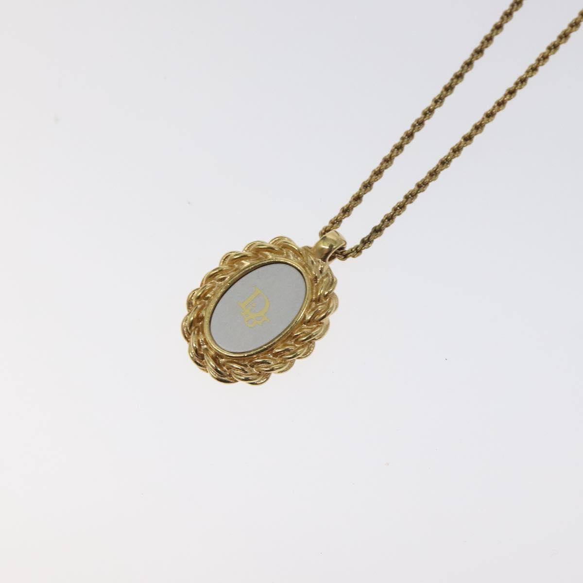 Christian Dior Necklace metal Gold Auth 125856