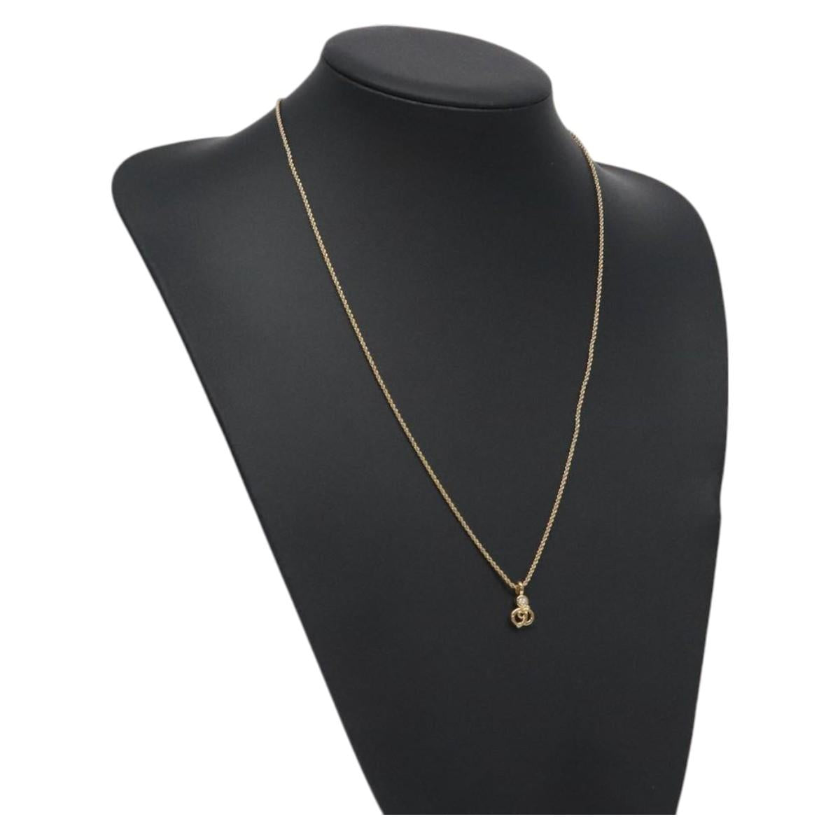 Christian Dior Necklace metal Gold Auth 125859