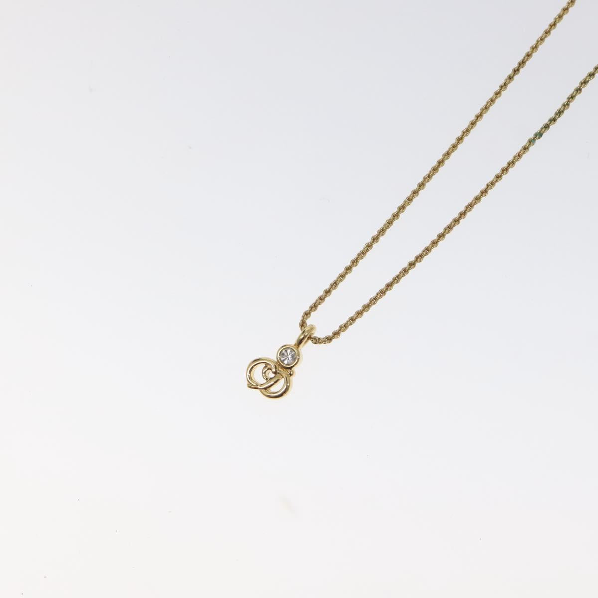 Christian Dior Necklace metal Gold Auth 125859