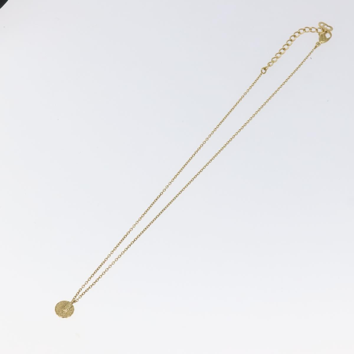 Christian Dior Necklace metal Gold Auth 125864