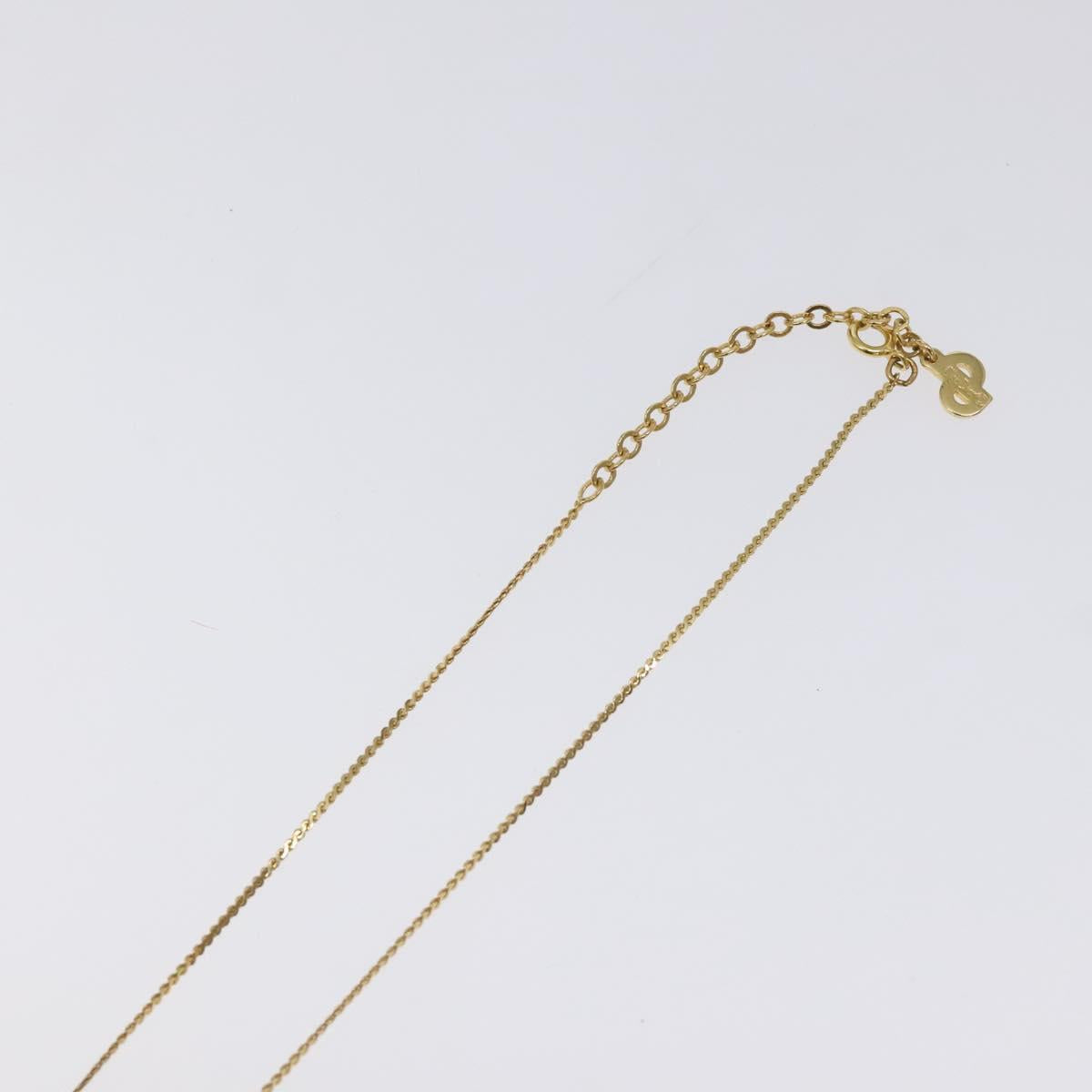 Christian Dior Necklace metal Gold Tone Auth 125870