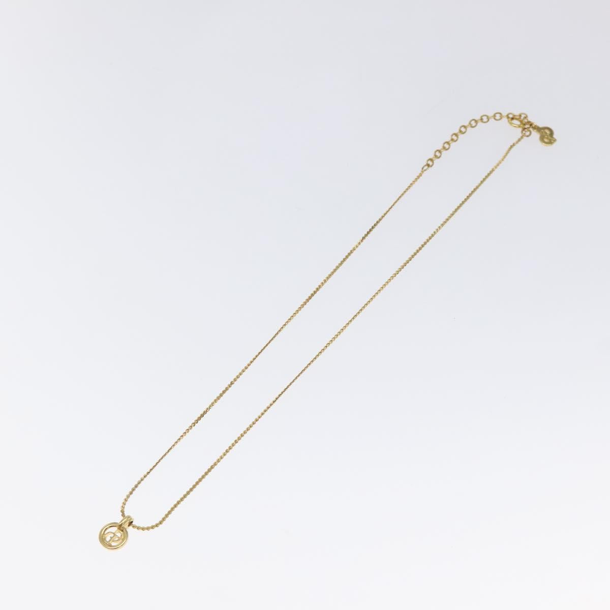 Christian Dior Necklace metal Gold Tone Auth 125870