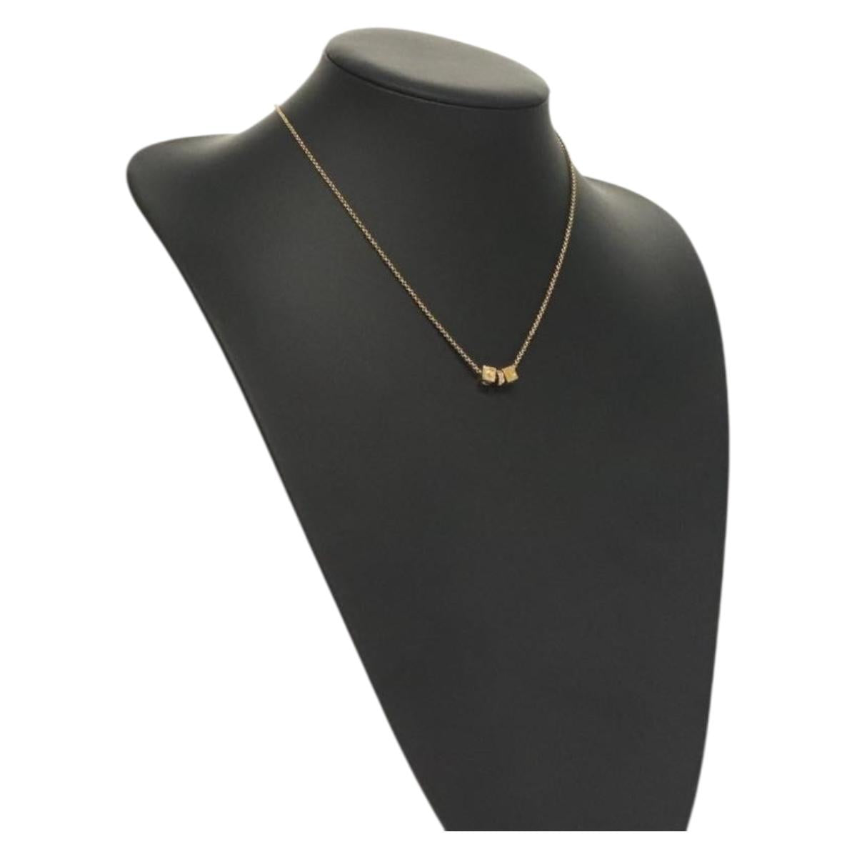 Christian Dior Necklace metal Gold Tone Auth 125890