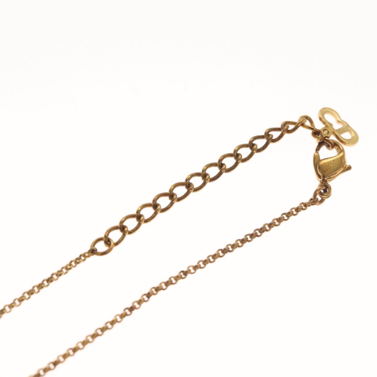 Christian Dior Necklace metal Gold Tone Auth 125890