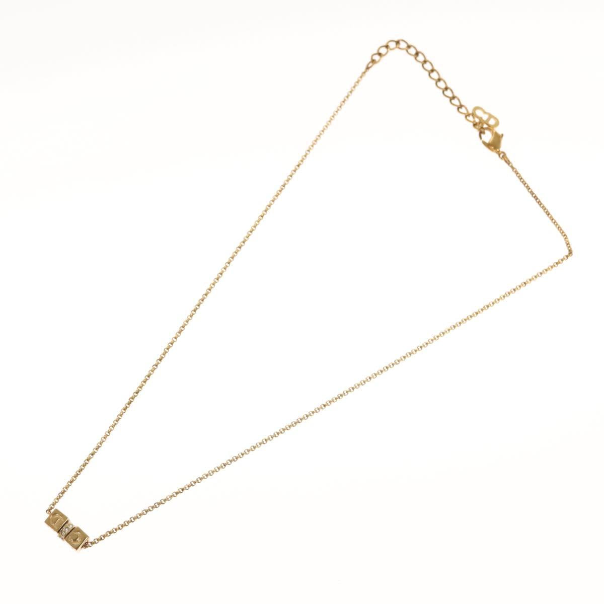 Christian Dior Necklace metal Gold Tone Auth 125890