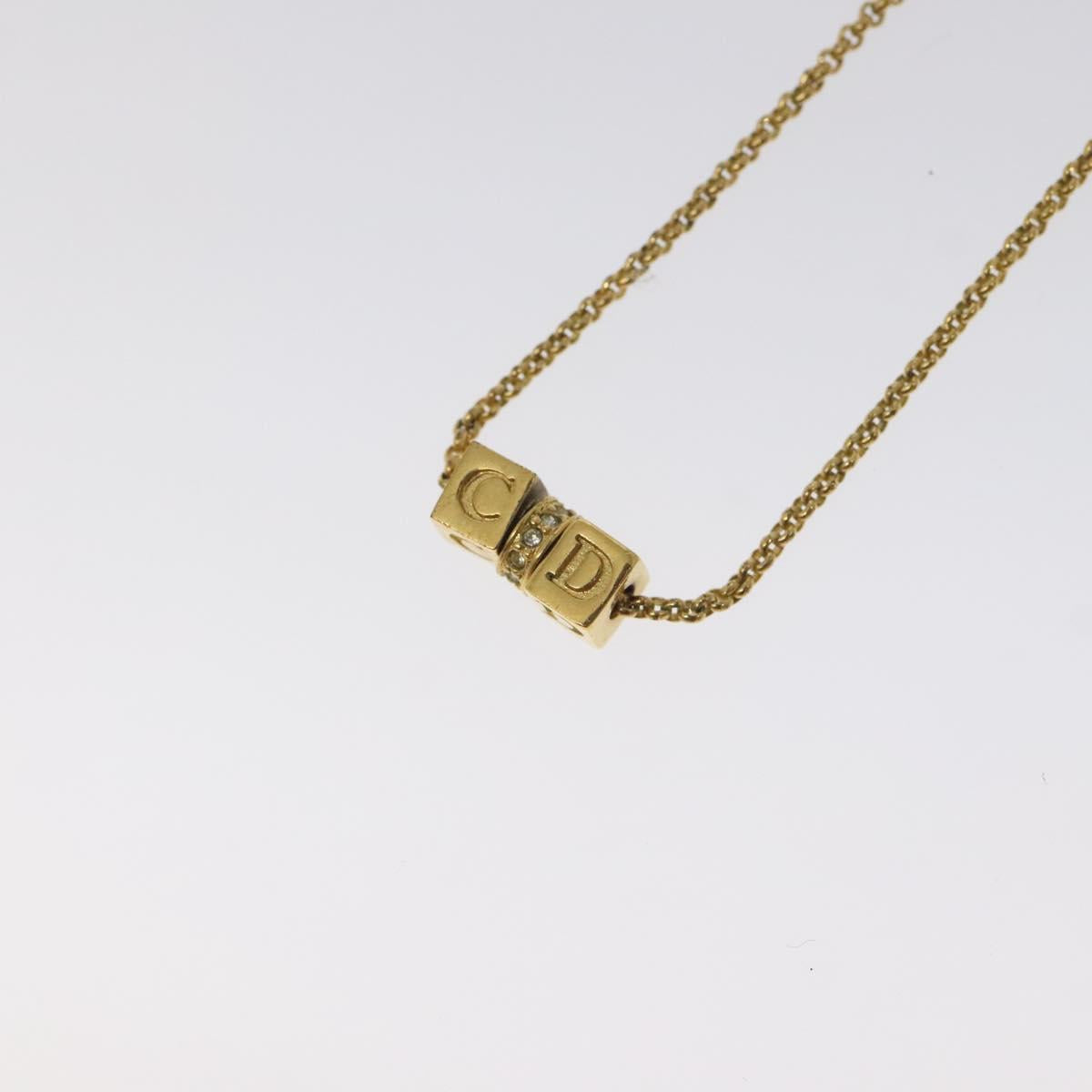 Christian Dior Necklace metal Gold Tone Auth 125891