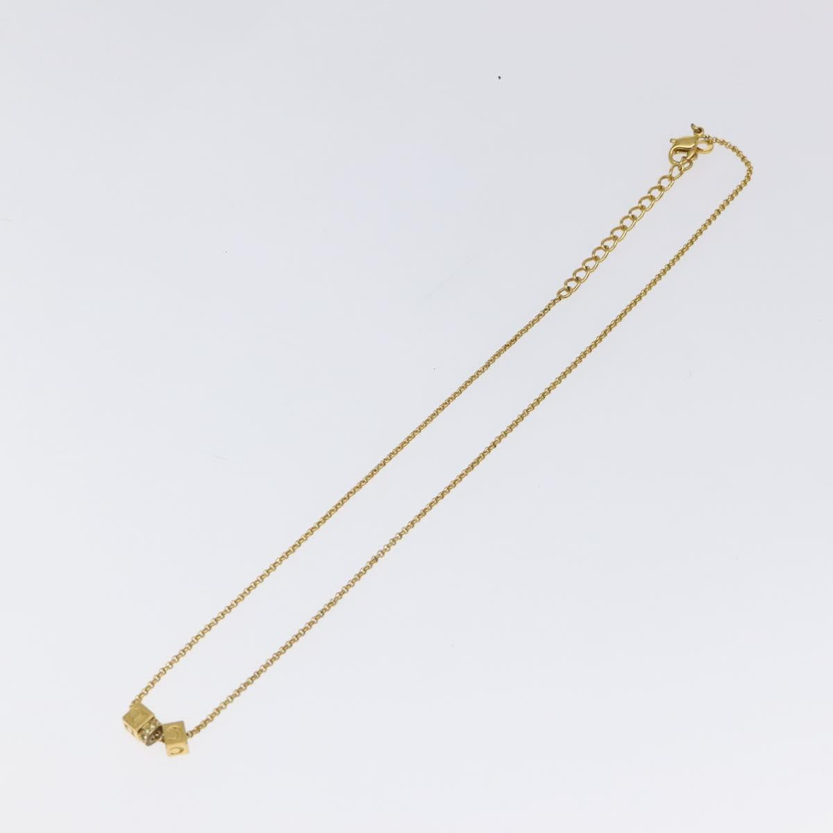 Christian Dior Necklace metal Gold Tone Auth 125891
