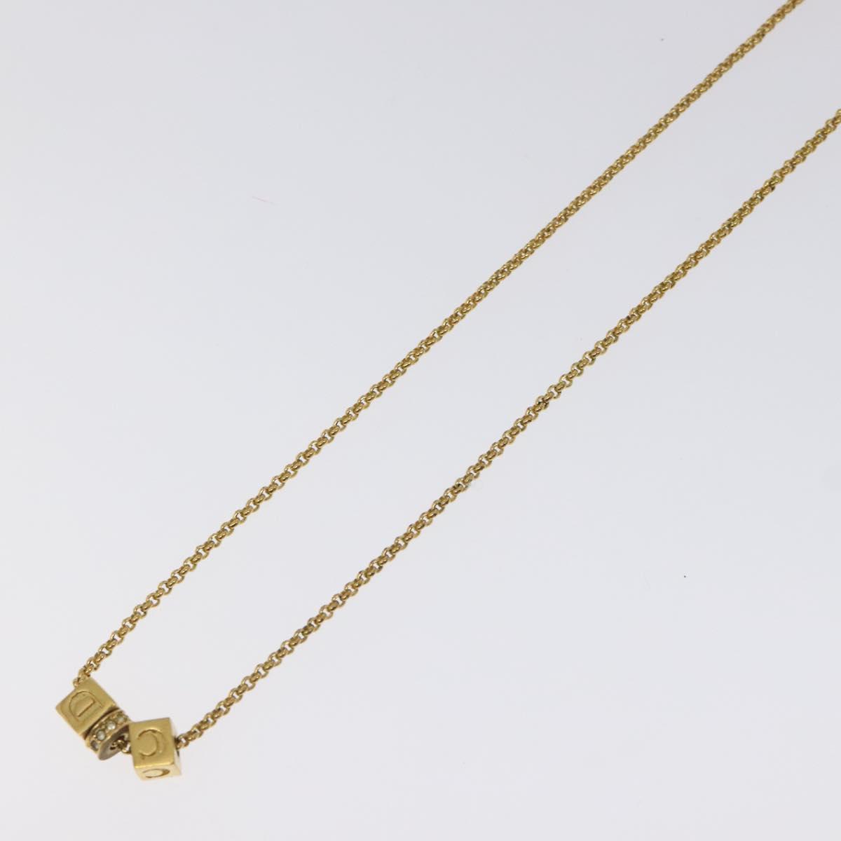 Christian Dior Necklace metal Gold Tone Auth 125891