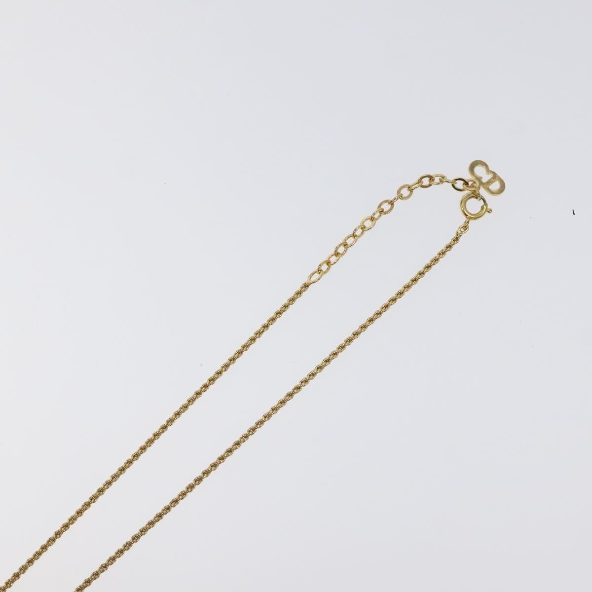 Christian Dior Necklace metal Gold Auth 125892