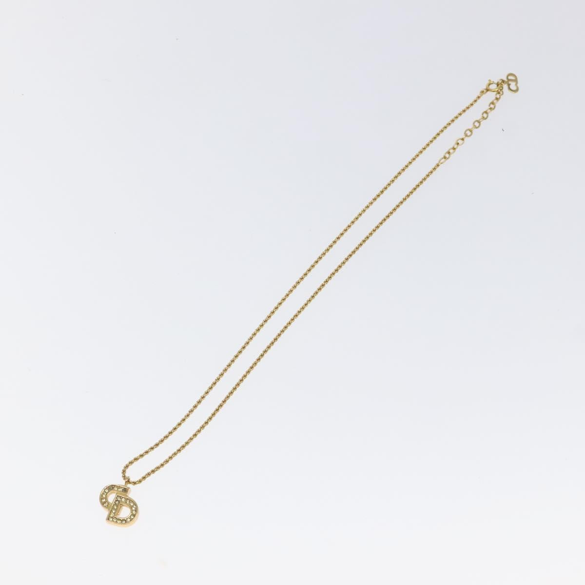 Christian Dior Necklace metal Gold Auth 125892