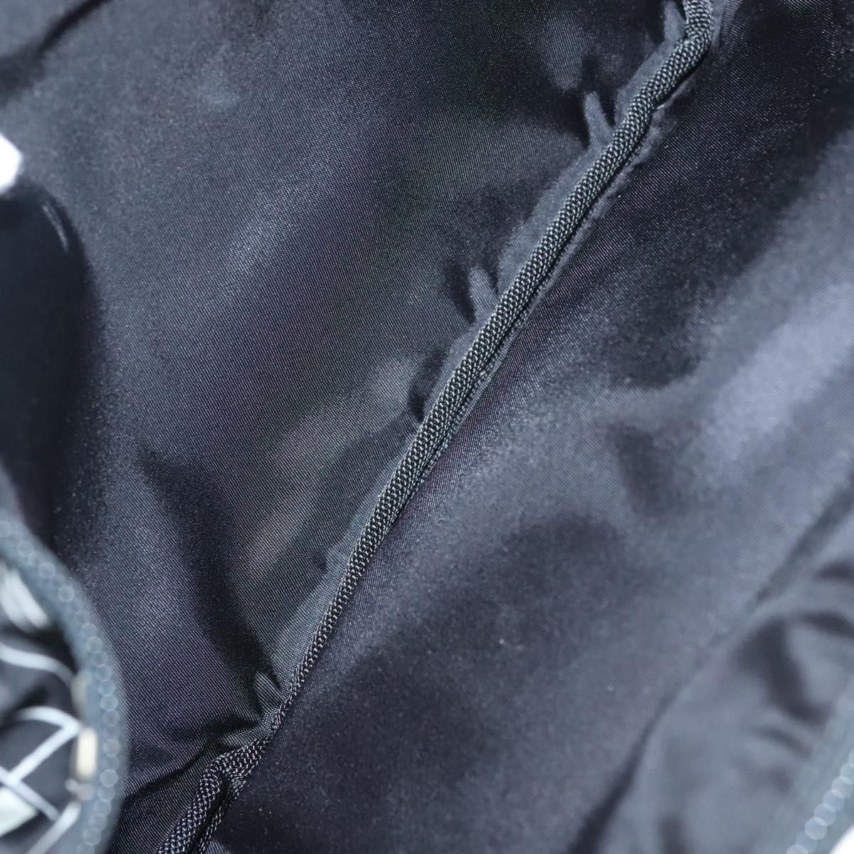 PRADA Shoulder Bag Nylon Black Silver Auth 125913