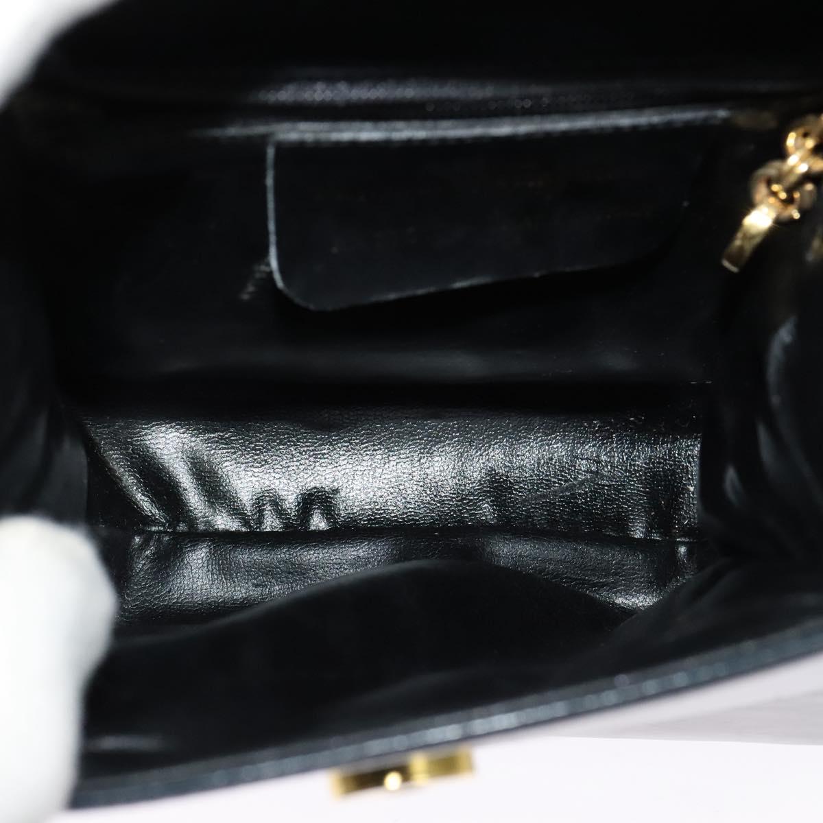 Salvatore Ferragamo Hand Bag Leather 2way Navy Gold Auth 125933