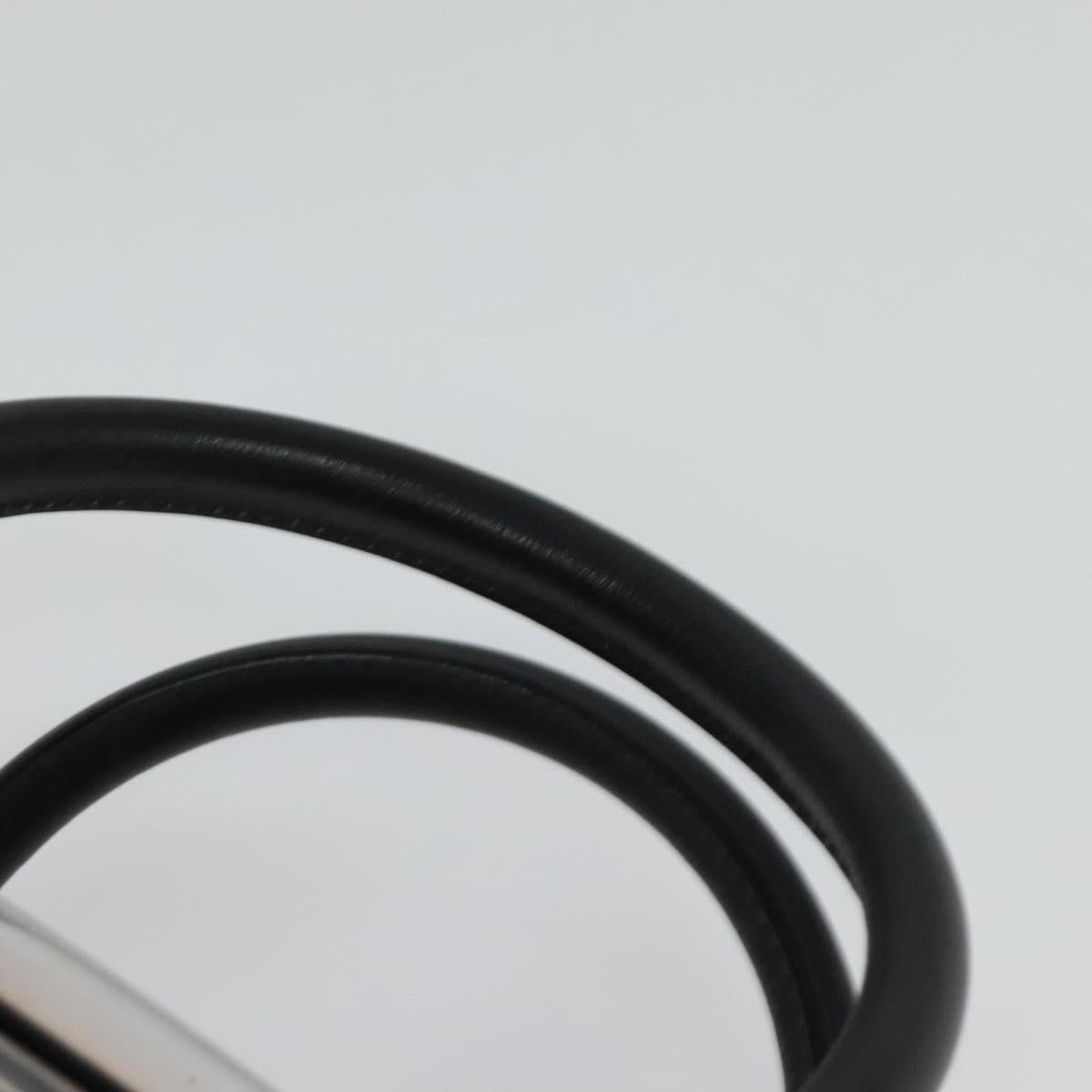 BALLY Hand Bag Vinyl Clear Silver Auth 125936