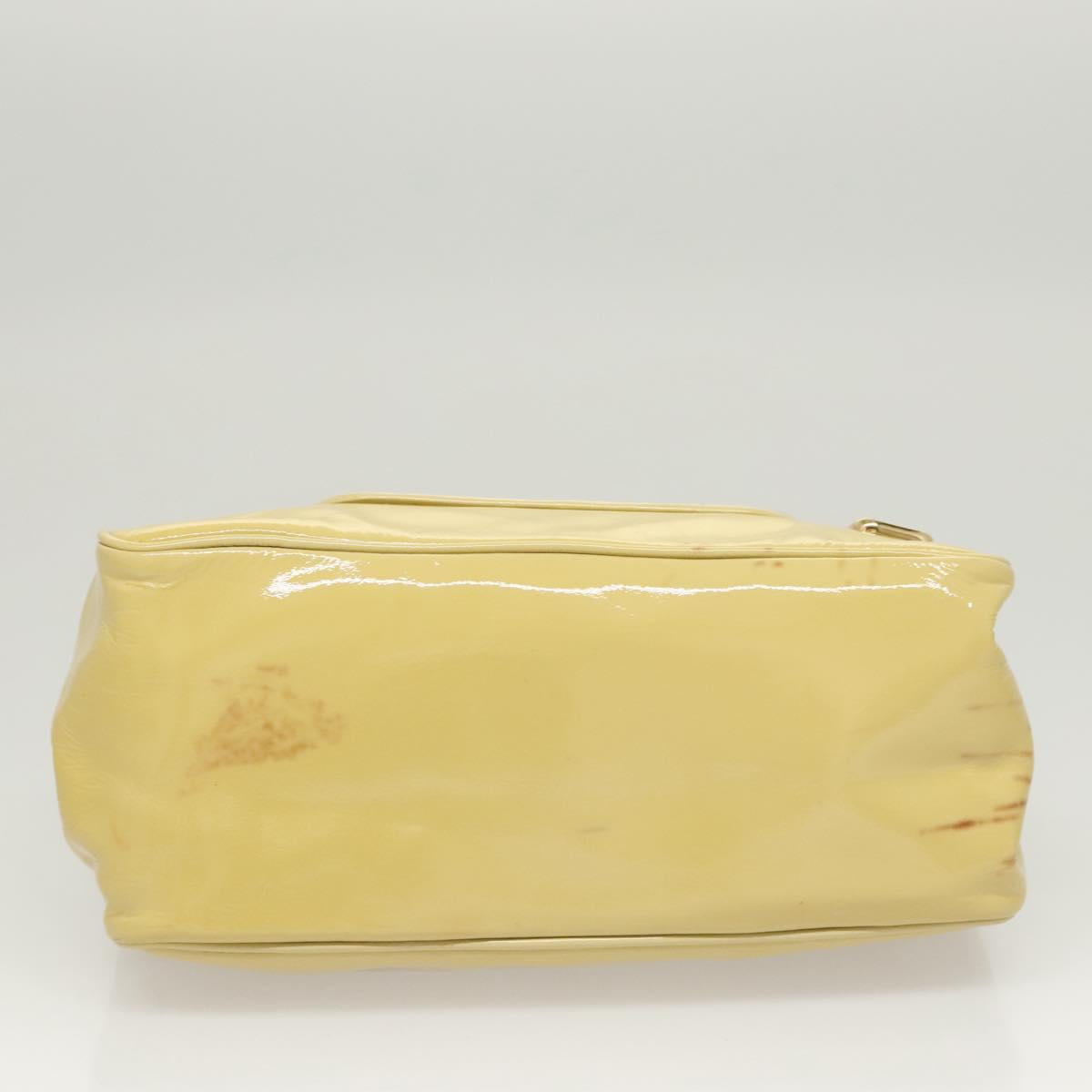 LOUIS VUITTON Vernis Cruise line Sac Picolour Hand Bag Beige M92547 Auth 125948