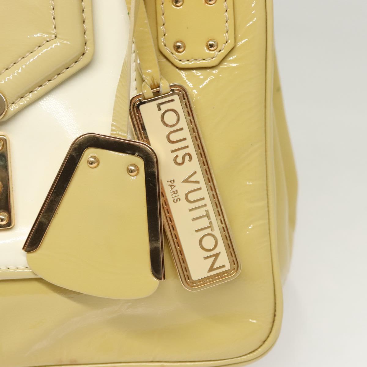 LOUIS VUITTON Vernis Cruise line Sac Picolour Hand Bag Beige M92547 Auth 125948