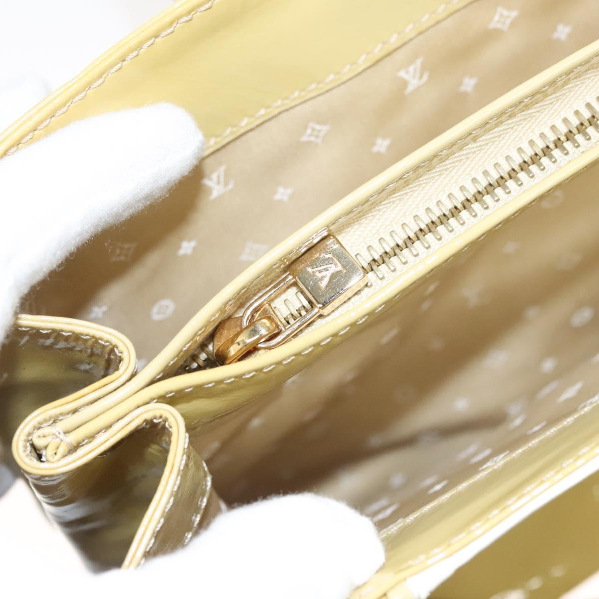 LOUIS VUITTON Vernis Cruise line Sac Picolour Hand Bag Beige M92547 Auth 125948