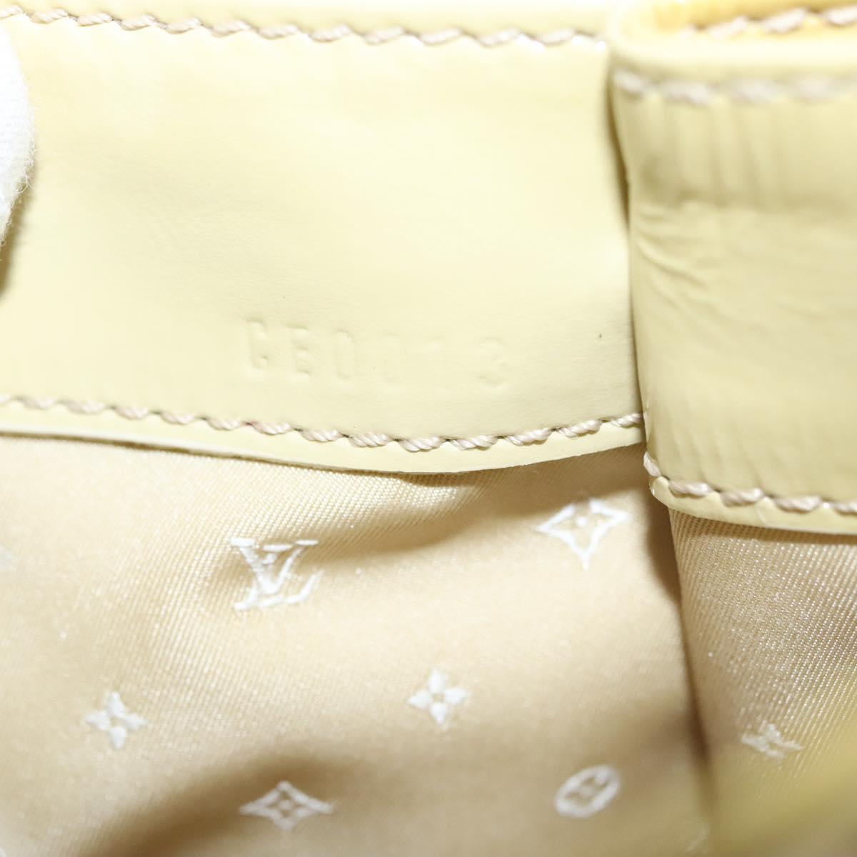 LOUIS VUITTON Vernis Cruise line Sac Picolour Hand Bag Beige M92547 Auth 125948