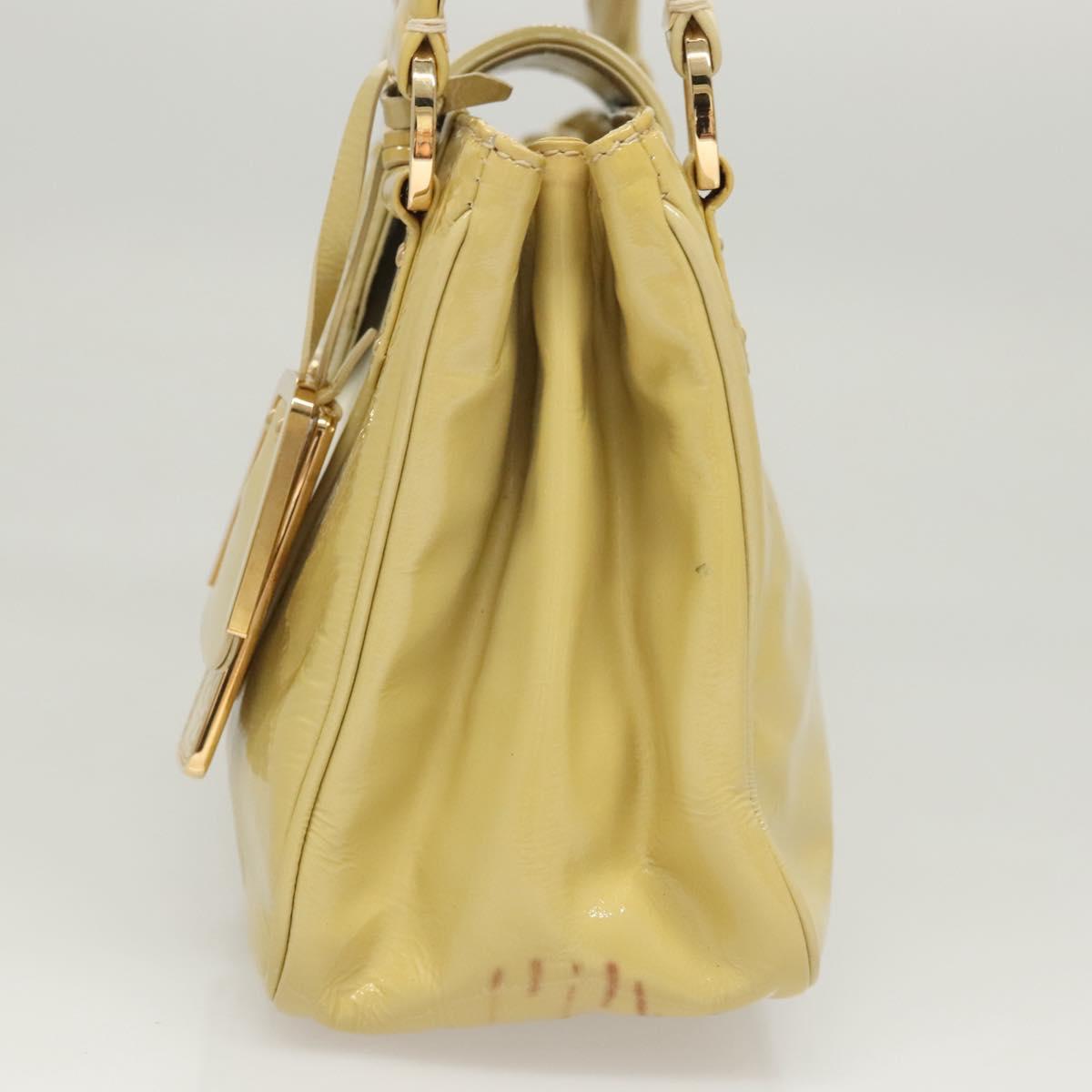 LOUIS VUITTON Vernis Cruise line Sac Picolour Hand Bag Beige M92547 Auth 125948