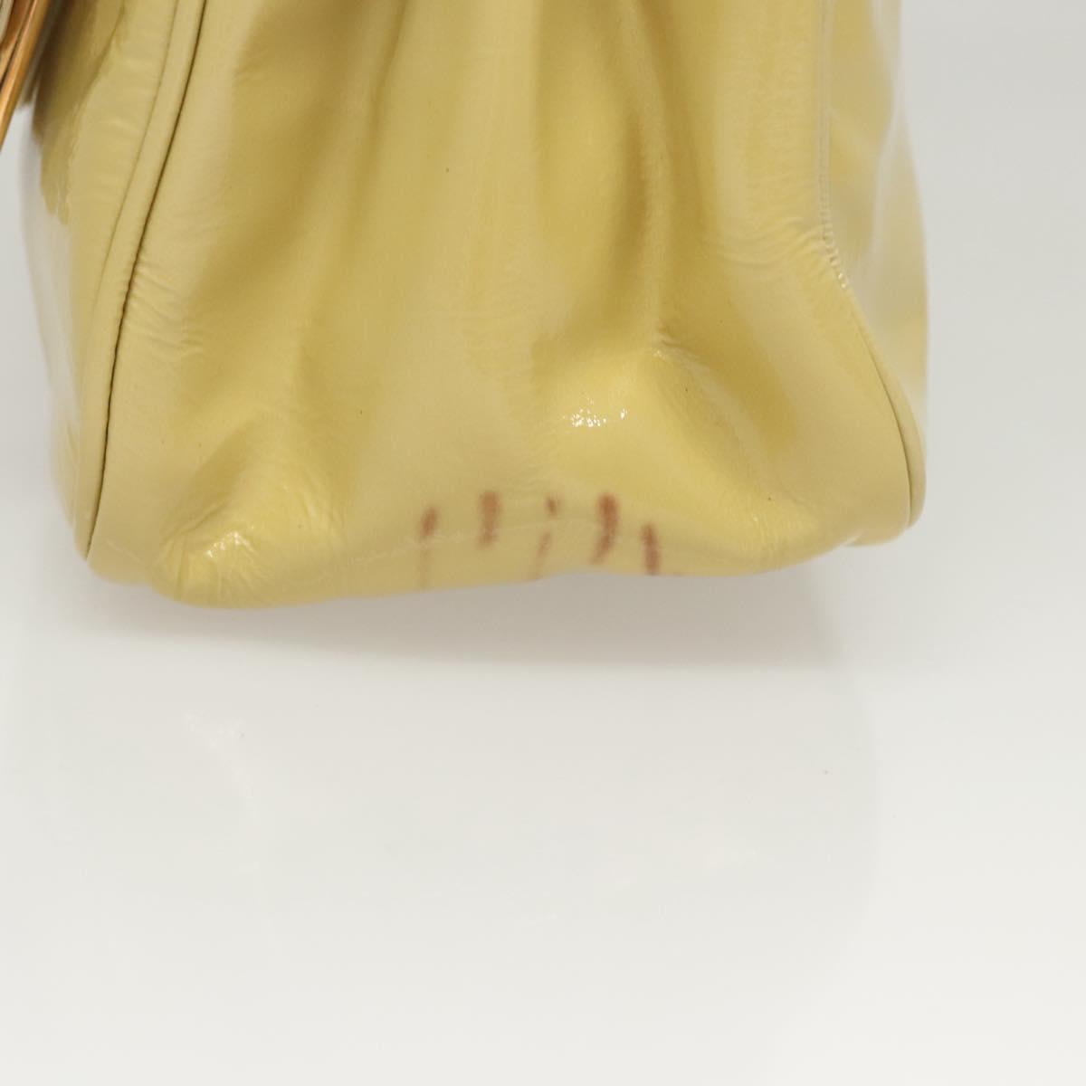 LOUIS VUITTON Vernis Cruise line Sac Picolour Hand Bag Beige M92547 Auth 125948