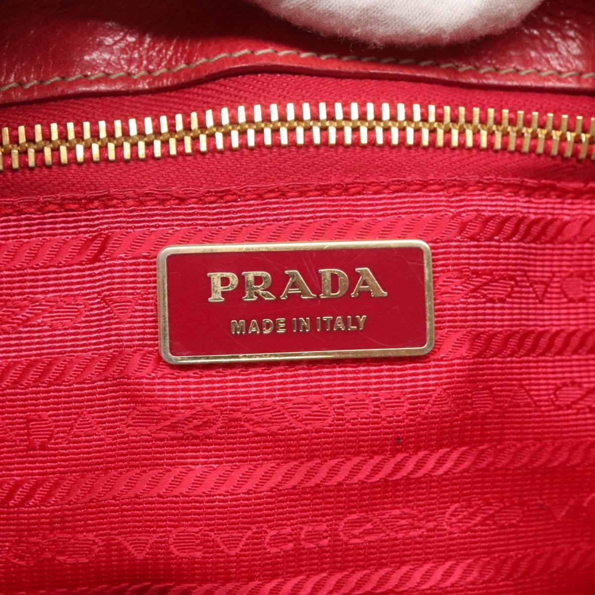 PRADA Hand Bag Nylon 2way Pink Gold Auth 125998