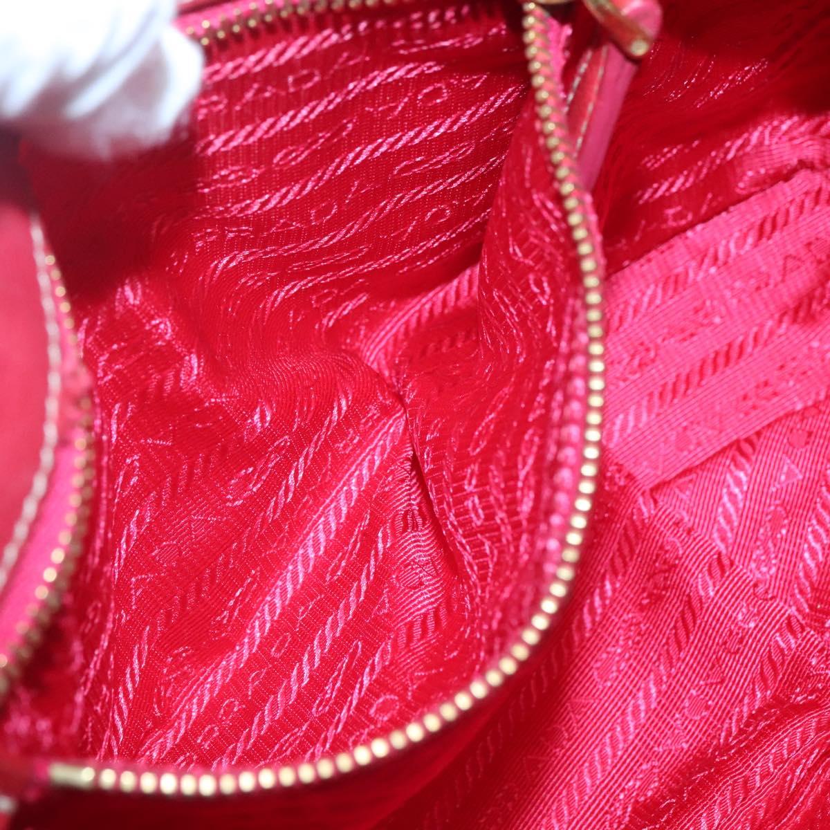 PRADA Hand Bag Nylon 2way Pink Gold Auth 125998