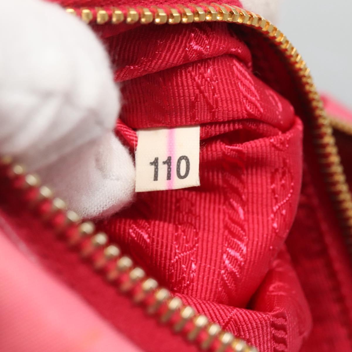 PRADA Hand Bag Nylon 2way Pink Gold Auth 125998