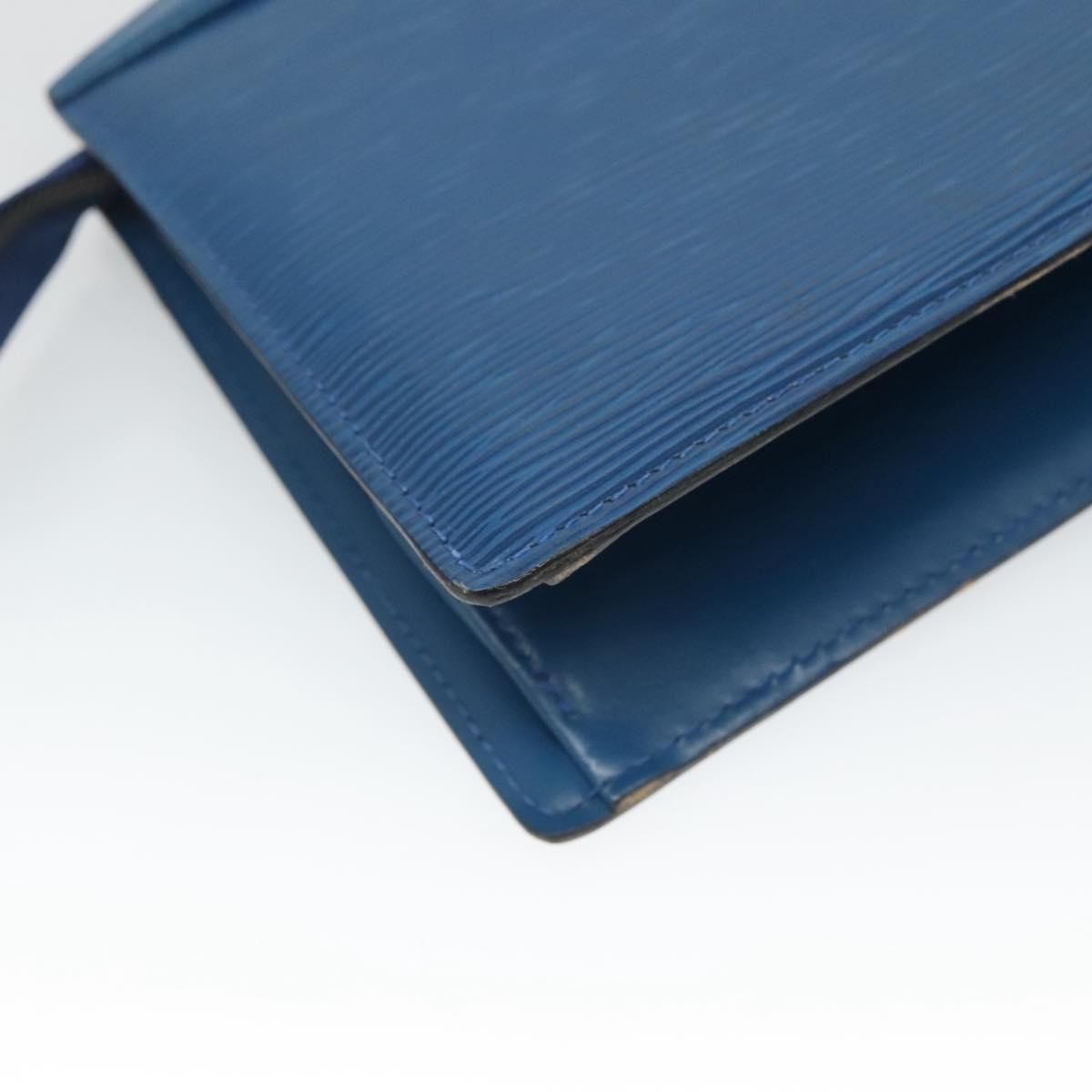 LOUIS VUITTON Epi Trousse Crete Pouch Blue M48405 LV Auth 126015