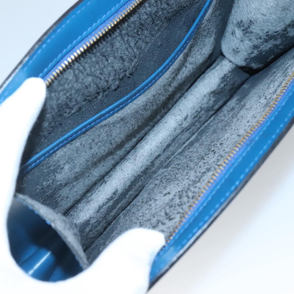 LOUIS VUITTON Epi Trousse Crete Pouch Blue M48405 LV Auth 126015