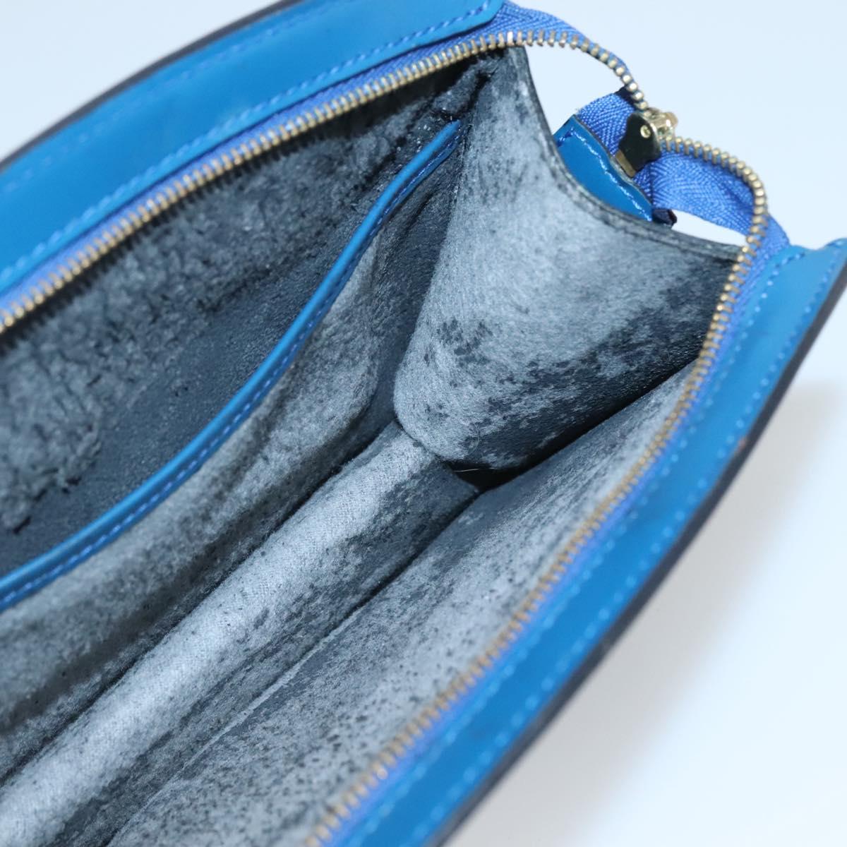 LOUIS VUITTON Epi Trousse Crete Pouch Blue M48405 LV Auth 126015