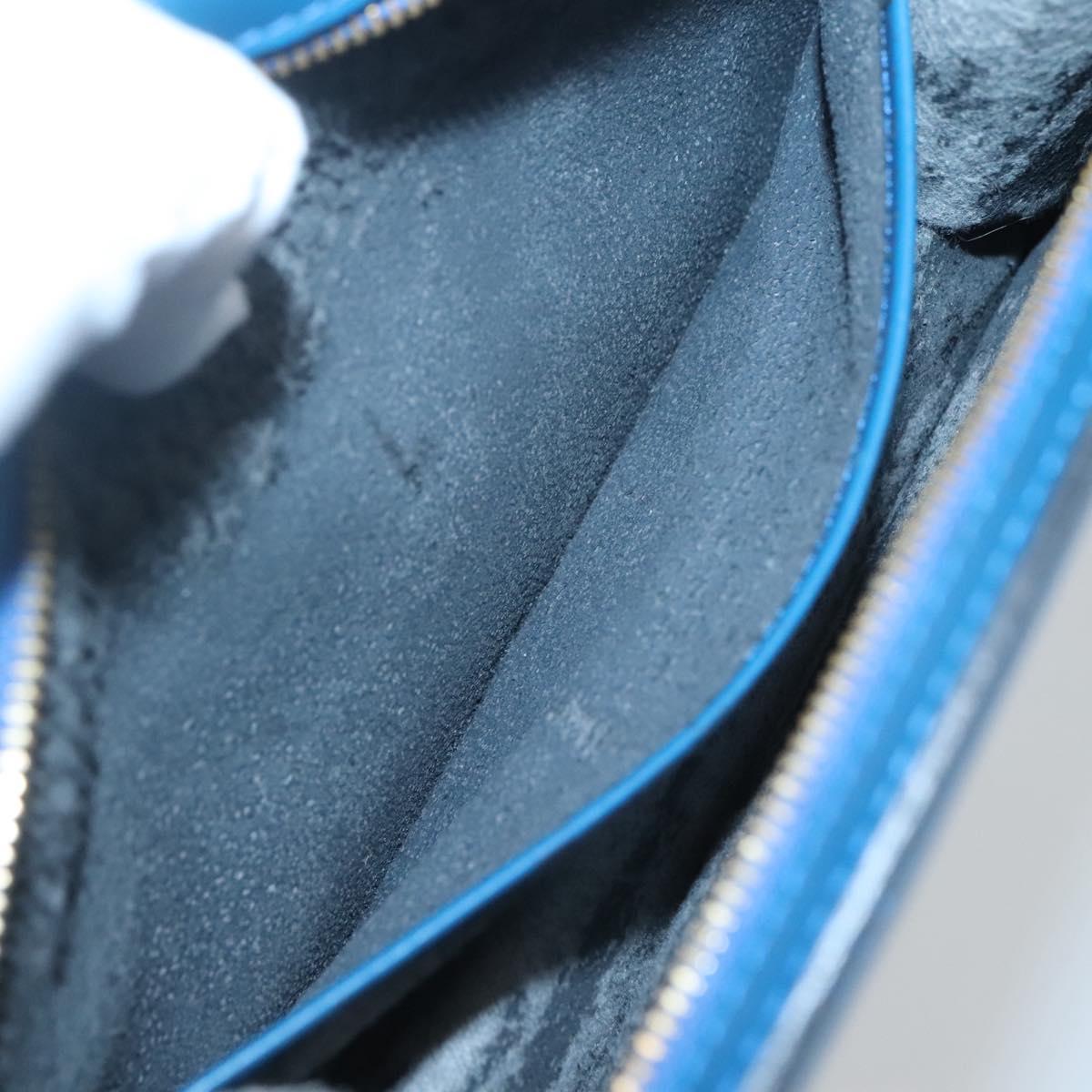 LOUIS VUITTON Epi Trousse Crete Pouch Blue M48405 LV Auth 126015