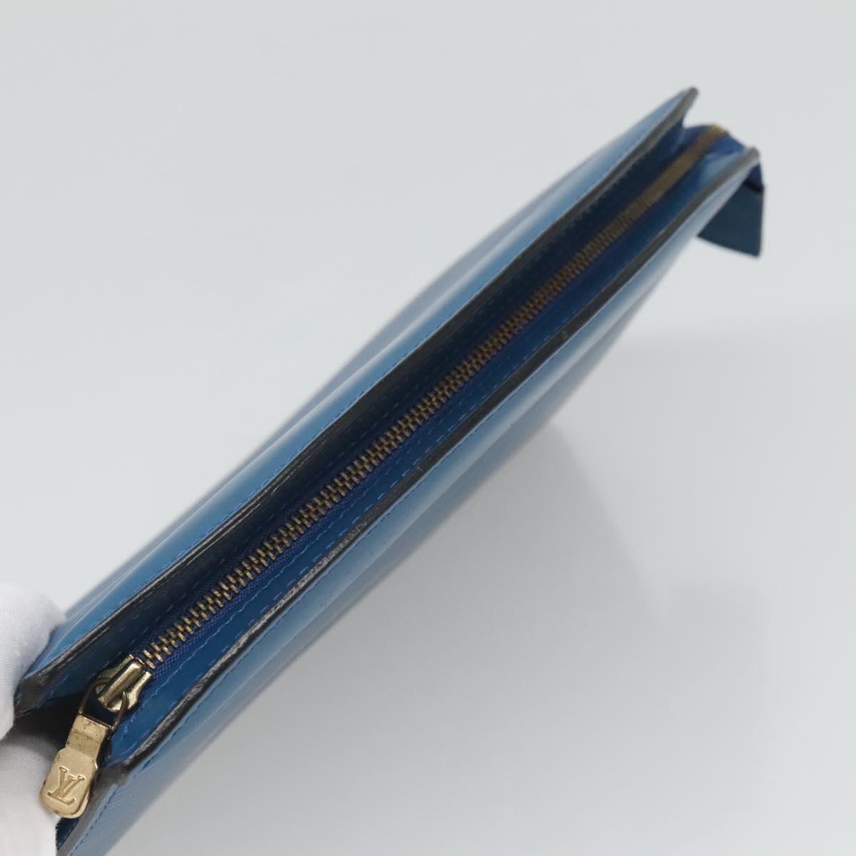 LOUIS VUITTON Epi Trousse Crete Pouch Blue M48405 LV Auth 126015