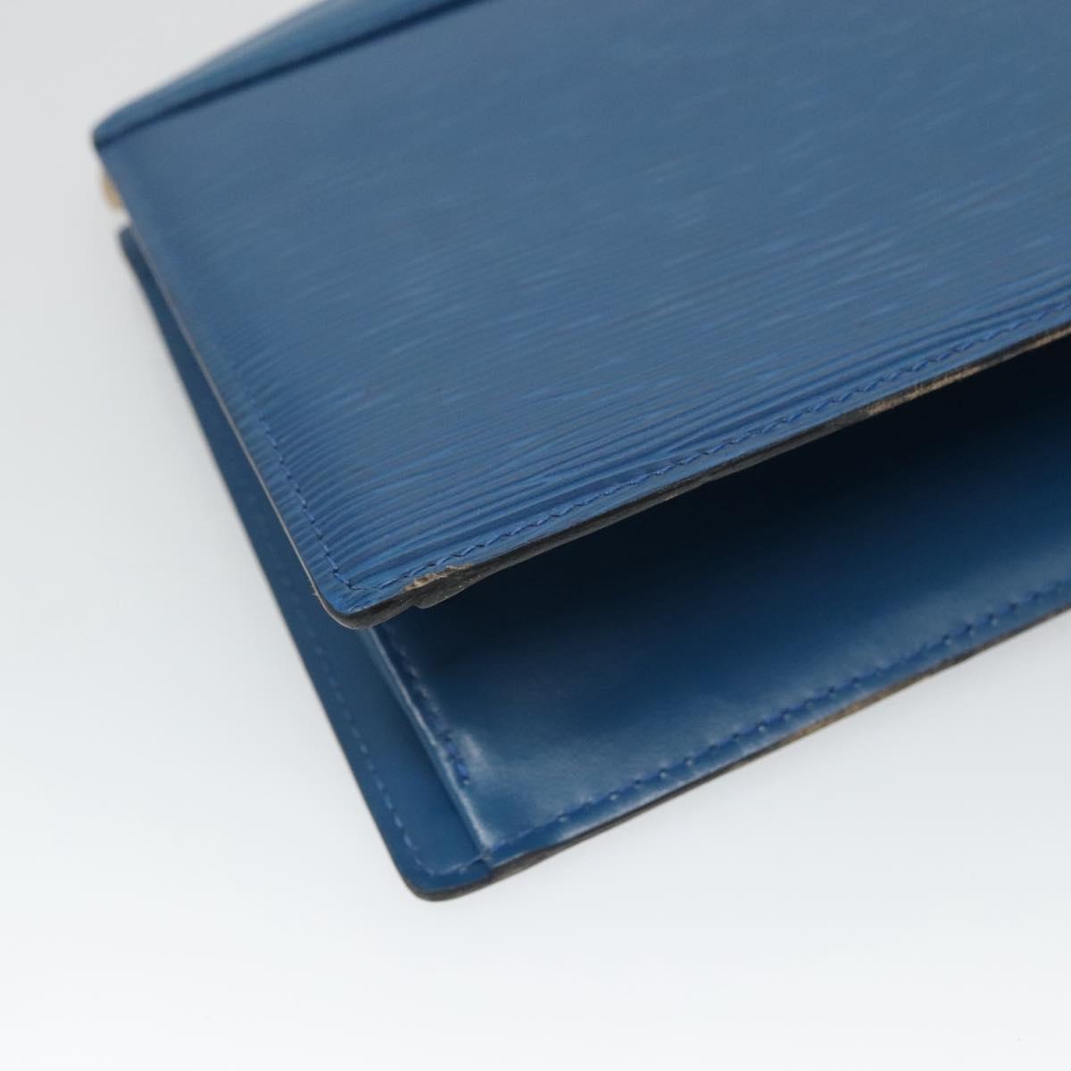 LOUIS VUITTON Epi Trousse Crete Pouch Blue M48405 LV Auth 126015