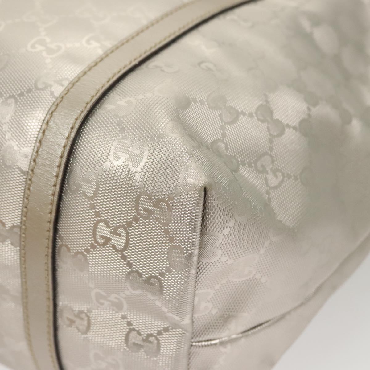 GUCCI GG Implementation Tote Bag Silver 197953 Auth 126051