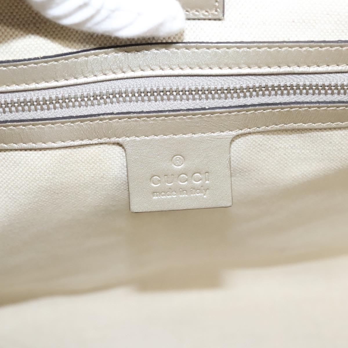 GUCCI GG Implementation Tote Bag Silver 197953 Auth 126051