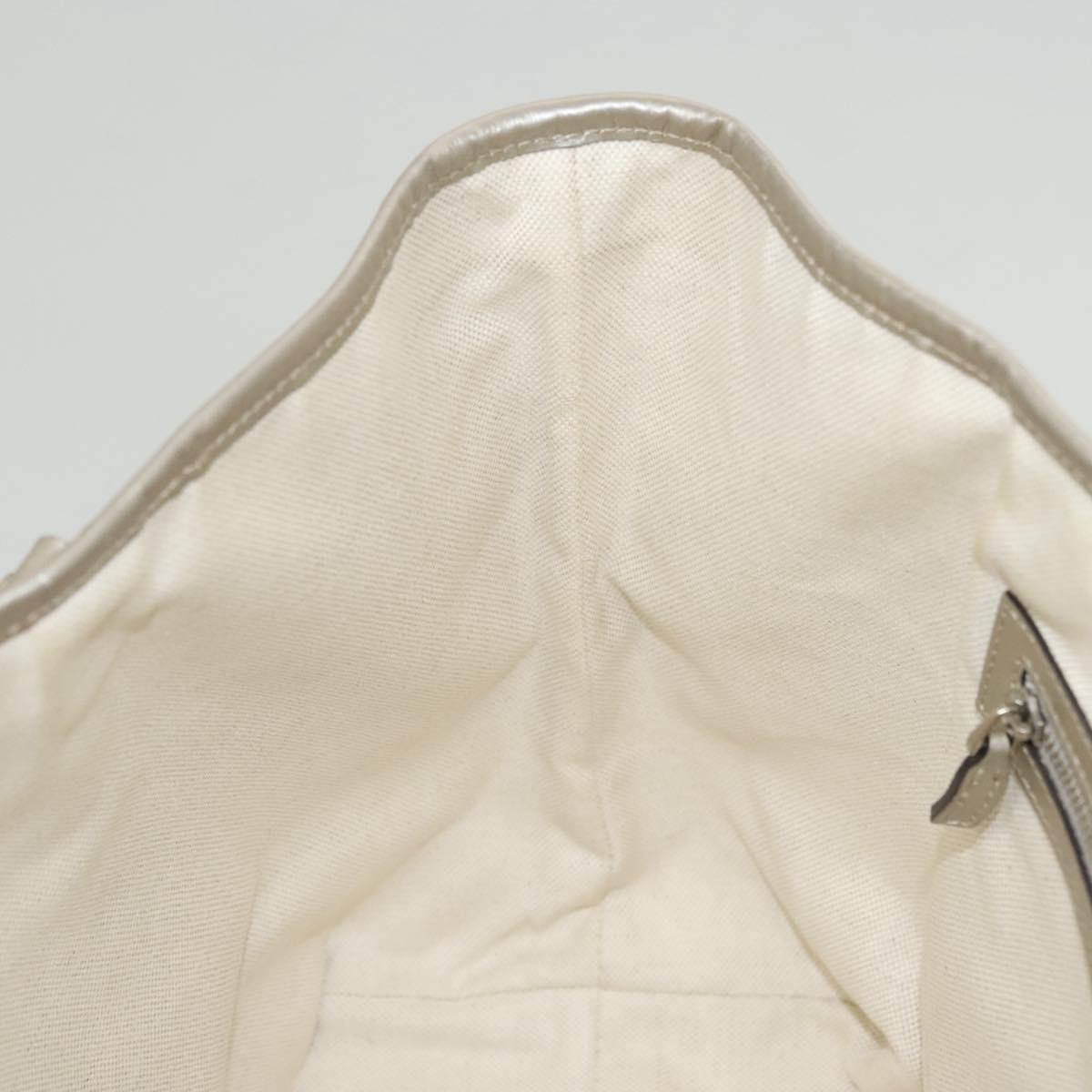 GUCCI GG Implementation Tote Bag Silver 197953 Auth 126051