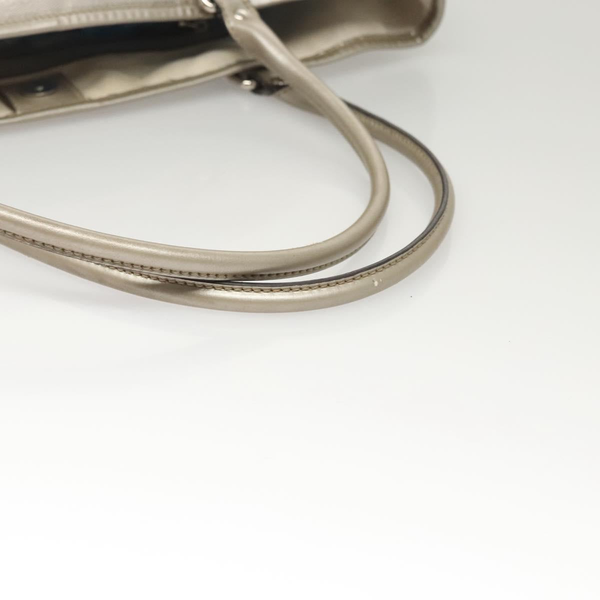 GUCCI GG Implementation Tote Bag Silver 197953 Auth 126051