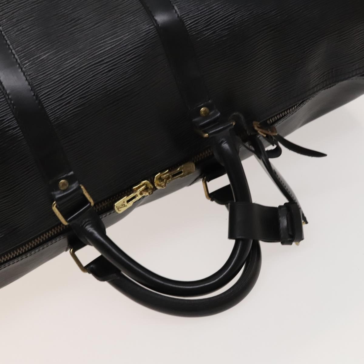 LOUIS VUITTON Epi Keepall 50 Boston Bag Black M42962 LV Auth 126080