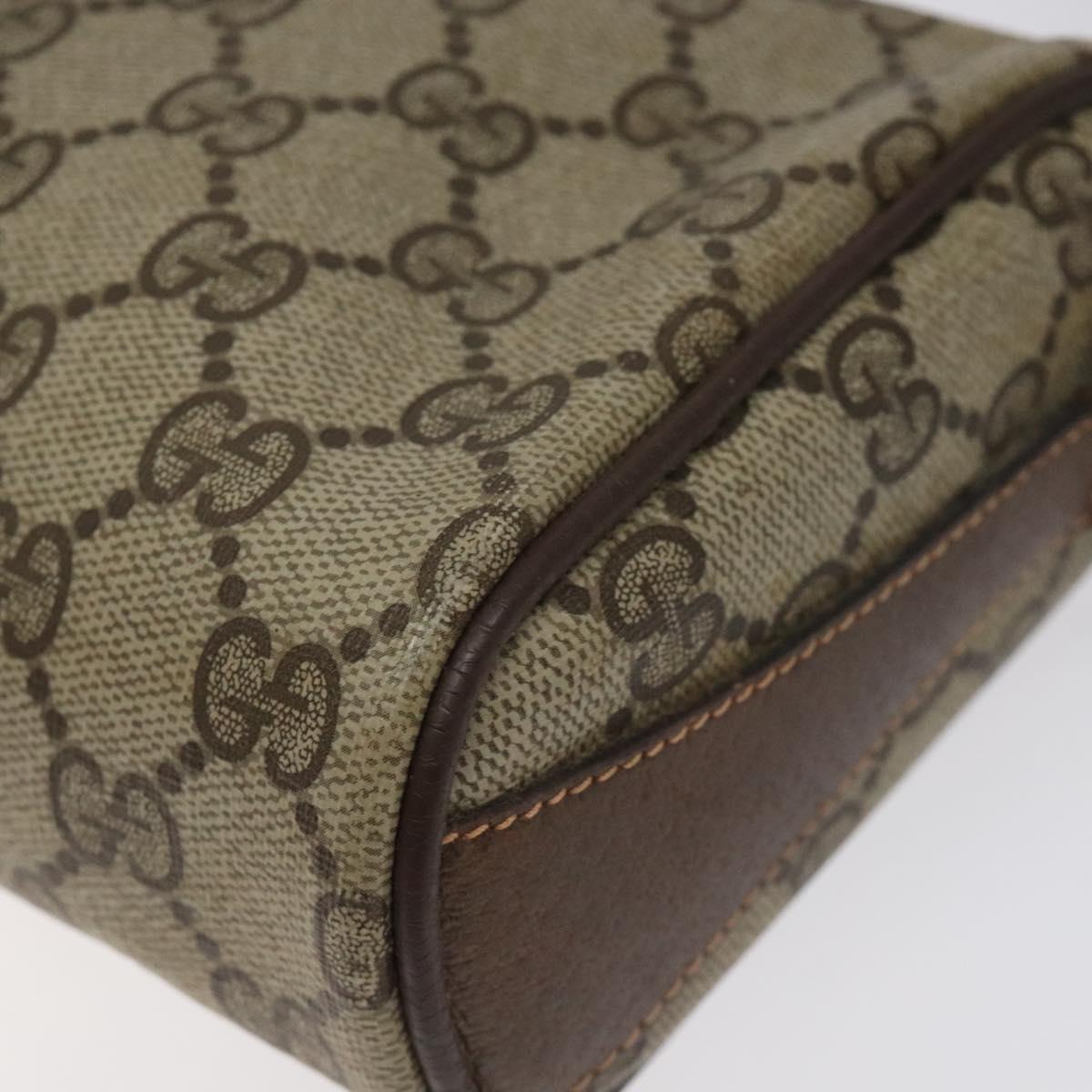 GUCCI GG Supreme Web Sherry Line Shoulder Bag PVC Beige 89 02 018 Auth 126093