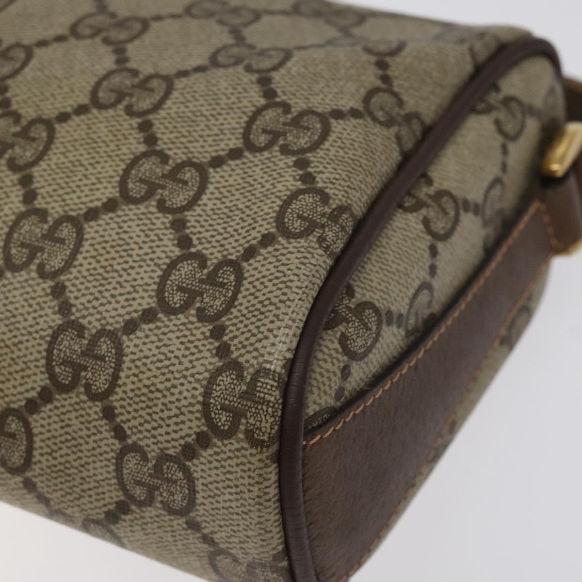 GUCCI GG Supreme Web Sherry Line Shoulder Bag PVC Beige 89 02 018 Auth 126093