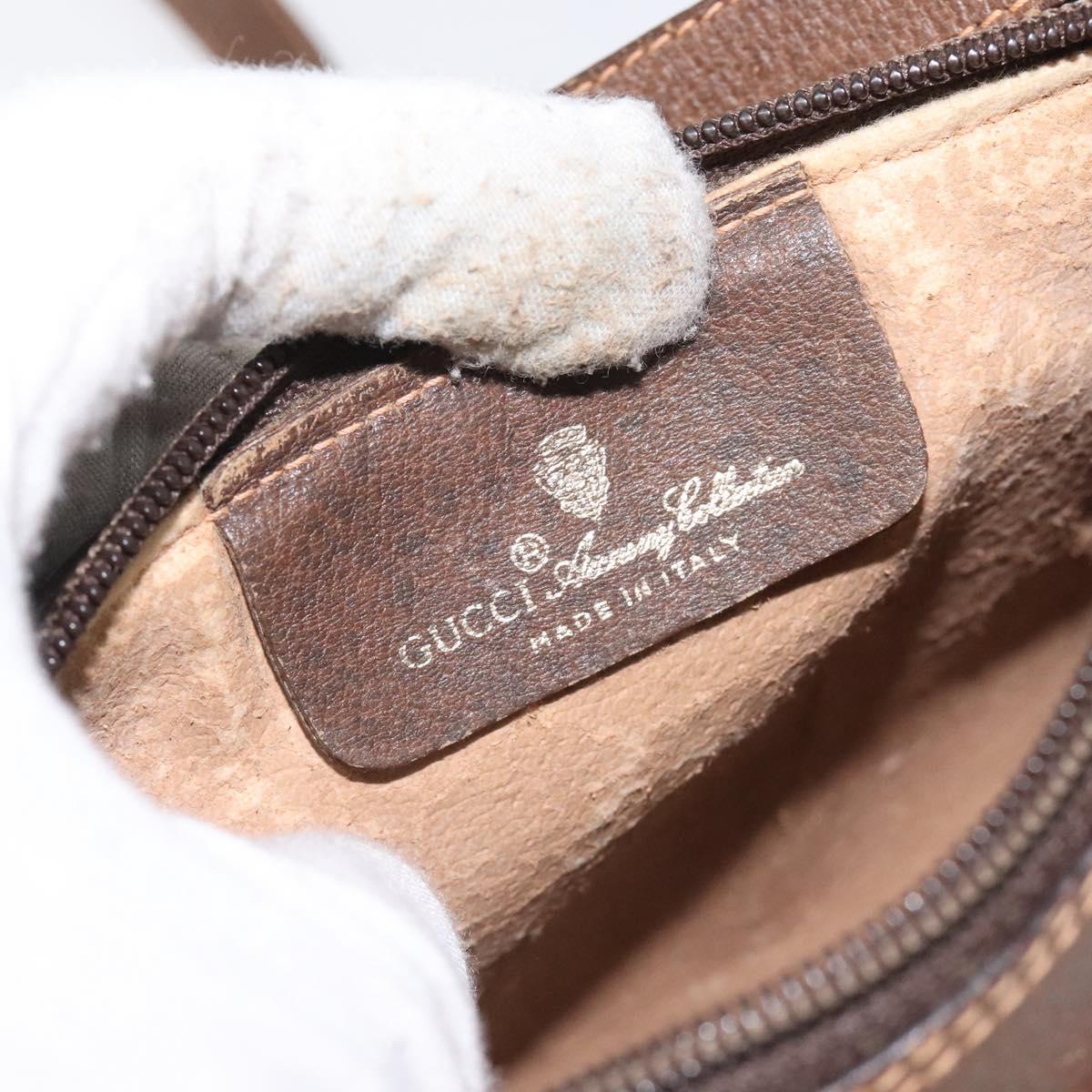 GUCCI GG Supreme Web Sherry Line Shoulder Bag PVC Beige 89 02 018 Auth 126093