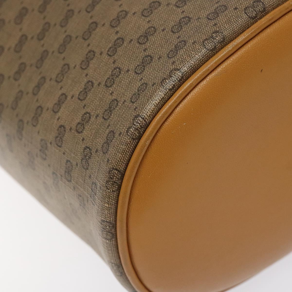 GUCCI Micro GG Supreme Shoulder Bag PVC Beige Gold Auth 126100