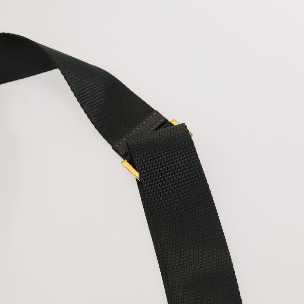 PRADA Shoulder Bag Nylon Leather 2Set Blue Gray Auth 126134